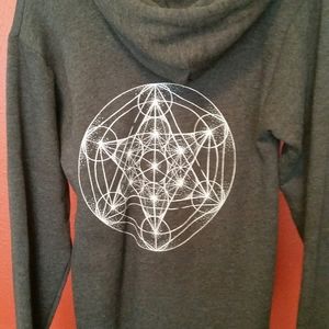 Men's Soul flower metratron's cube hoody NWT